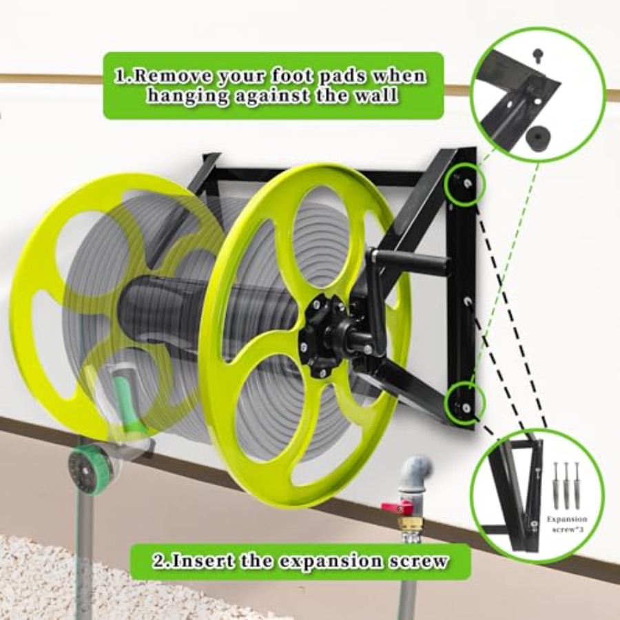 Stainless Steel Garden Hose Re - Reel Handle บทวิจารณ์และราคา