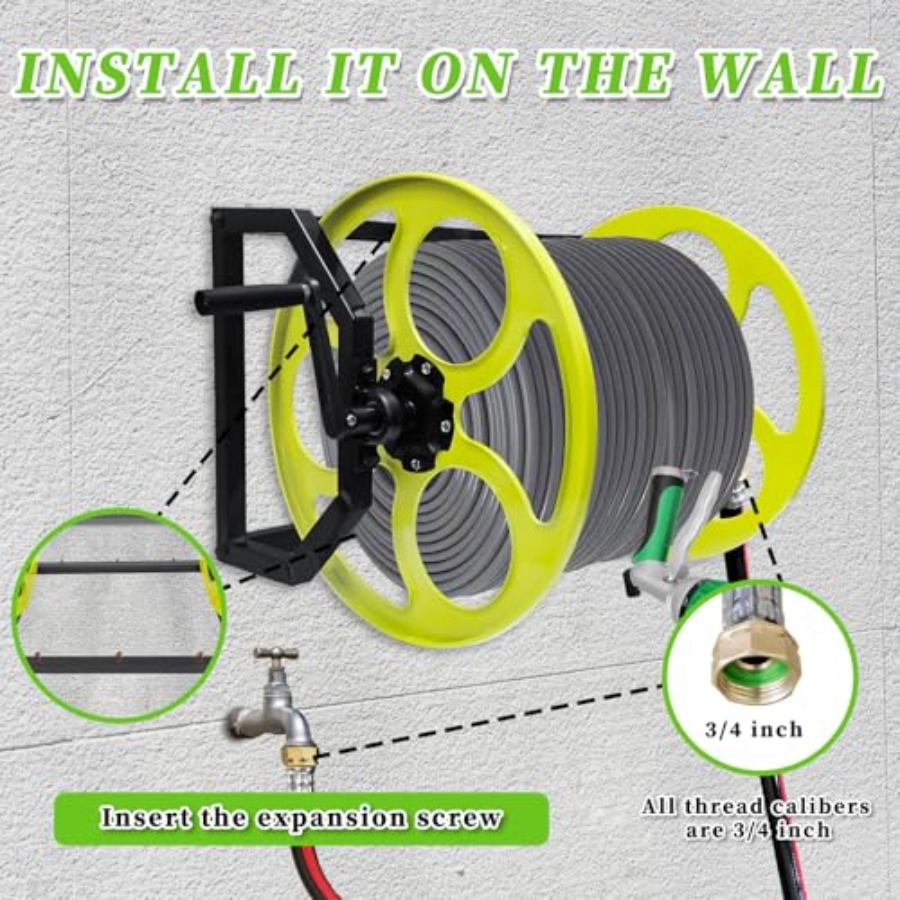 Heavy Duty Garden Hose Reel wi - Reel Handle บทวิจารณ์และราคา