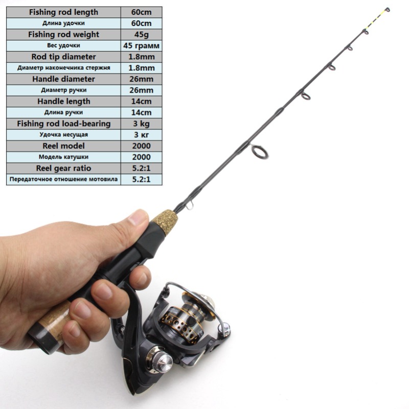 60cm 2 Tips Rod Reel Combos Wi - Ice Fishing Reel บทวิจารณ์และราคา