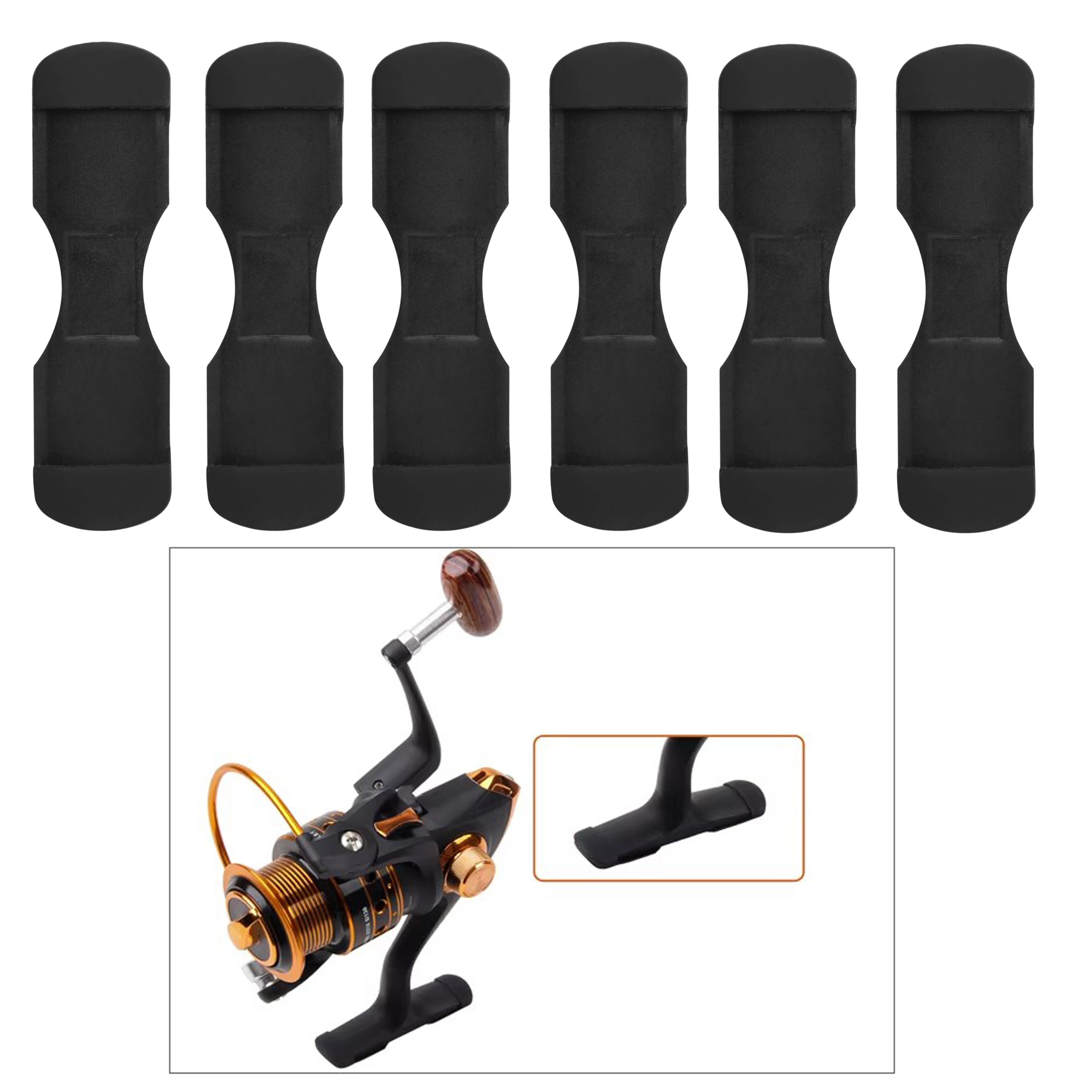 6pcs Black Rubber Fishing Reel - Trolling Reel บทวิจารณ์และราคา