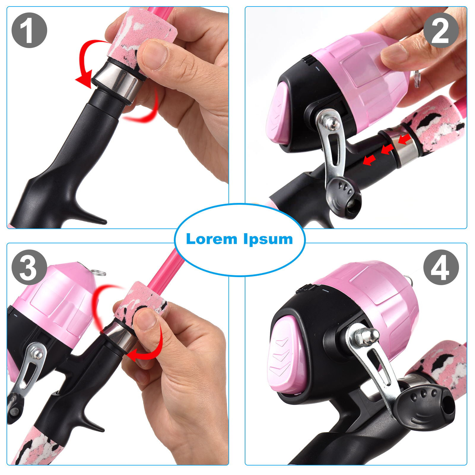 Kids Fishing Rod and Reel Comb - Spincast Reel บทวิจารณ์และราคา