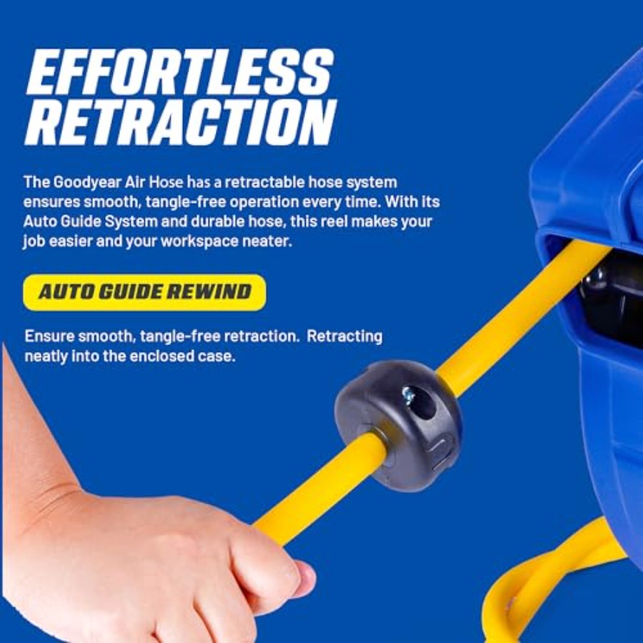 Retractable Air Hose Reel 3/8  - Reel Handle บทวิจารณ์และราคา
