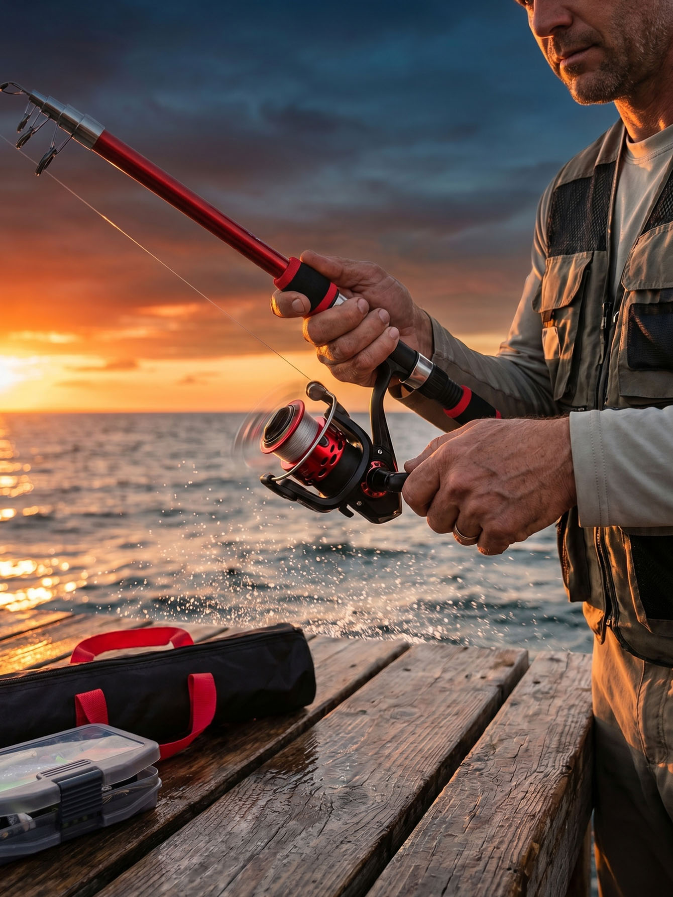 Fishing Rod Reel Combos Collap - Reel Bag บทวิจารณ์และราคา