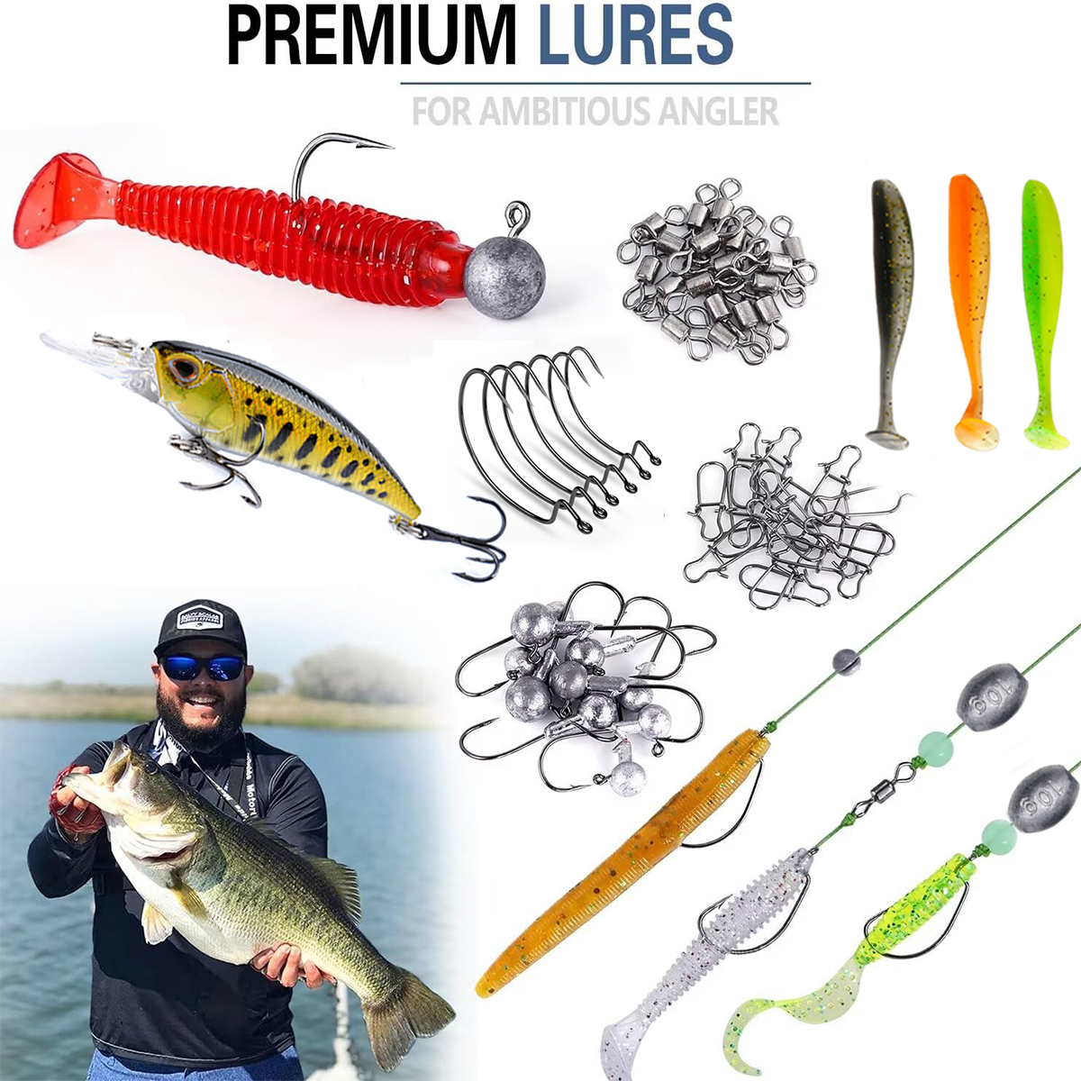 Fishing Pole Set Full Kits Wit - Spincast Reel บทวิจารณ์และราคา