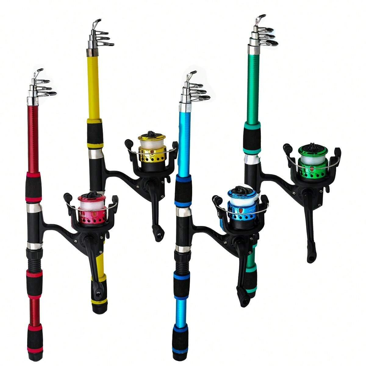 Fishing Pole Set Full Kits Wit - Spincast Reel บทวิจารณ์และราคา